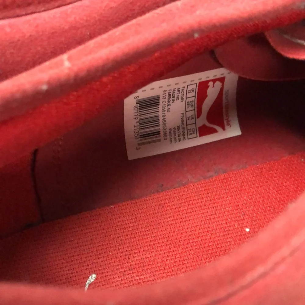 Puma Ferrari Driving Power shoes Rosso Corsa‎ red & white men’s size 14